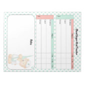 Niedliches Zuckerbärblutprotokoll Notizblock (Vorderseite)