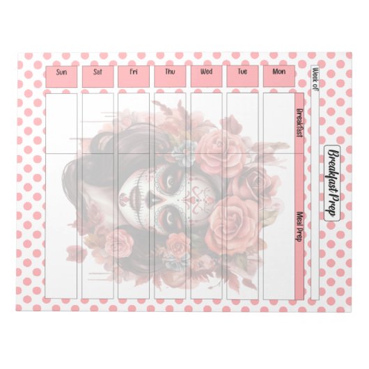 Niedliches Zuckerhut Frühstück Vorspeise Notizblock (Vorderseite)