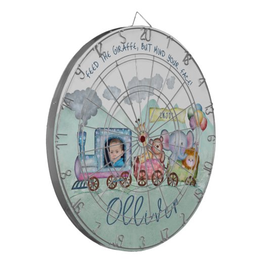 Niedliches Zugengene-Thema Dartscheibe (Vorderseite Links)