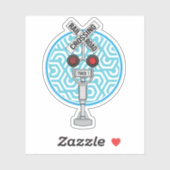 Niedliches Zugzeichen auf der Schiene Aufkleber (Blatt)