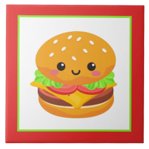 Niedliches Zuhause-Käseseburger Fliese