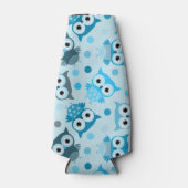 Niedliches, zyanfarbiges Uhmuster Flaschenkühler (Vorderseite)