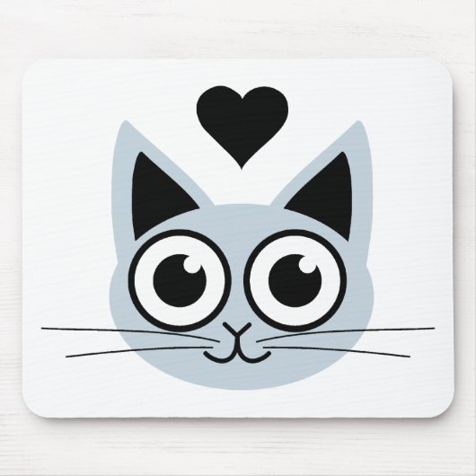 Niedlichste blaue Katze Mousepad (Vorne)