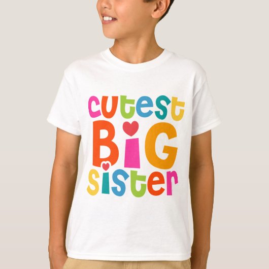 Niedlichste große Schwester T-Shirt (Vorderseite)
