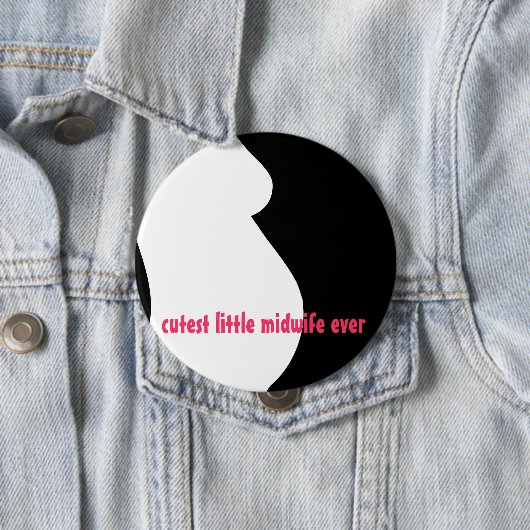 niedlichste kleine Hebamme überhaupt Button (Beispiel)