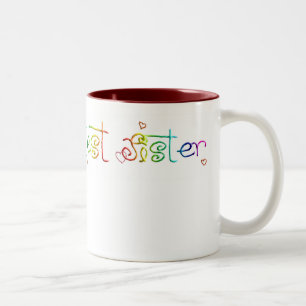 Niedlichste Schwester-Tasse Zweifarbige Tasse