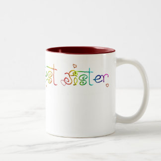 Niedlichste Schwester-Tasse Zweifarbige Tasse