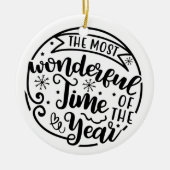 Niedlichste wunderschöne Weihnachtszeit Keramik Ornament (Vorne)