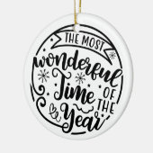 Niedlichste wunderschöne Weihnachtszeit Keramik Ornament (Links)