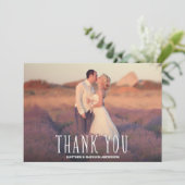 Niedlichster Dank Wedding | dankt Ihnen Foto-Karte Dankeskarte (Stehend Vorderseite)