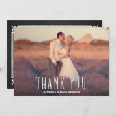 Niedlichster Dank Wedding | dankt Ihnen Foto-Karte Dankeskarte (Vorne/Hinten)
