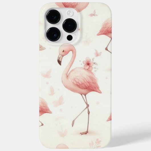 Niedlichster Flamingoschwarm Case-Mate iPhone Hülle (Rückseite)