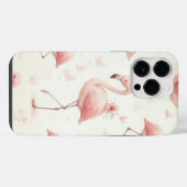 Niedlichster Flamingoschwarm iPhone Hülle (Rückseite (Horizontal))