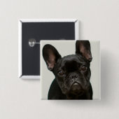 Niedlichster französische Bulldoggen-Welpe Button (Vorne & Hinten)