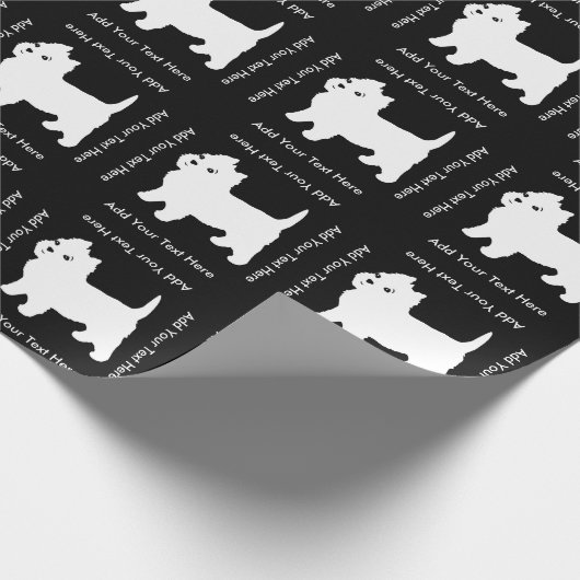 Niedlichster kleiner Westie Hund - Westhighland Geschenkpapier (Ecke)
