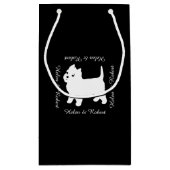 Niedlichster kleiner Westie Hund - Westhighland Kleine Geschenktüte (Rückseite)