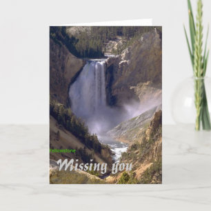 Niedrig-Fall-Yellowstone, vermisst Sie Grußkarte Karte