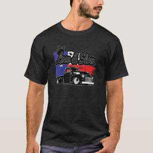 Niedrig & langsam Vintage LKW Texas Flag T-Shirt