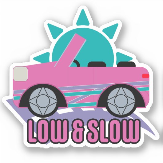 Niedrig und langsam aufkleber (Vorderseite)