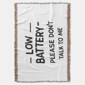 Niedrige Batterie Bitte sprechen Sie nicht mit mir Decke (Vorderseite Vertikal)