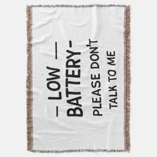 Niedrige Batterie Bitte sprechen Sie nicht mit mir Decke (Vorderseite Vertikal)