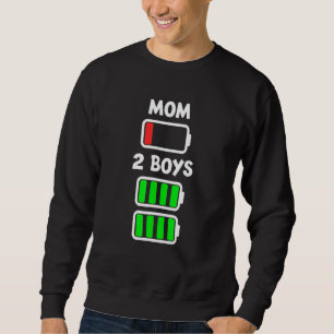 Niedrige batteriebetriebene Mama von zwei Vollstro Sweatshirt