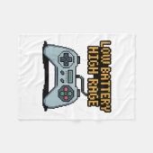 Niedrige Batterieladung - Zitat des Gamers mit hoh Fleecedecke (Vorderseite (Horizontal))