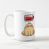 Niedrige Batterielocht - Funny Comic Doodle Kaffeetasse (Links)
