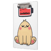 Niedrige Batterielocht - Funny Comic Doodle Klemmbrett (Links)