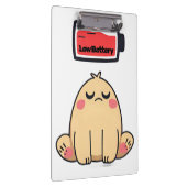 Niedrige Batterielocht - Funny Comic Doodle Klemmbrett (Rechts)