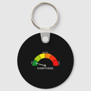 Niedrige Cortisol-Anzeige lustige Biologie Psychol Schlüsselanhänger