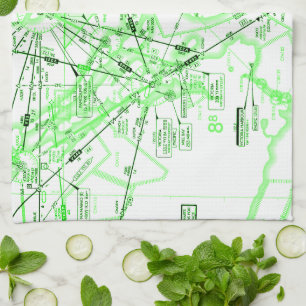 Niedrige Höhendiagramm Geschirrtuch