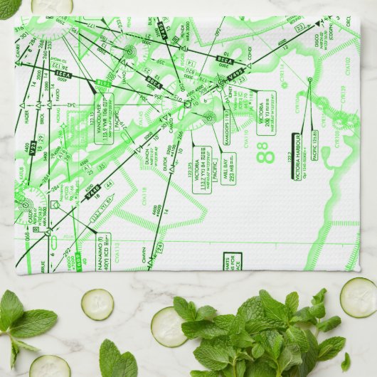 Niedrige Höhendiagramm Geschirrtuch (Gefaltet)