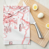 Niedrige Höhendiagramm Geschirrtuch (Viertel Falte)