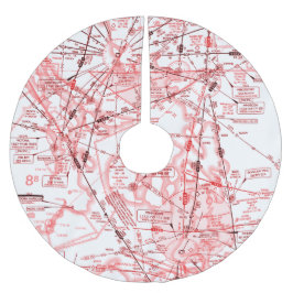 Niedrige Höhendiagramm Polyester Weihnachtsbaumdecke