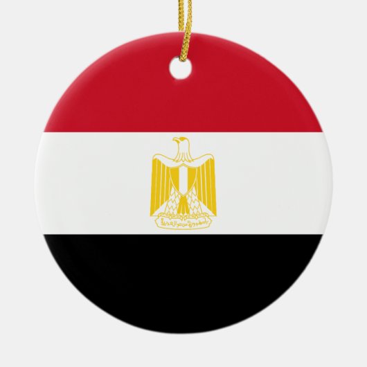 Niedrige Kosten! Ägypten-Flagge Keramikornament (Vorne)