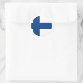 Niedrige Kosten! Finnland-Flagge Runder Aufkleber (Tasche)
