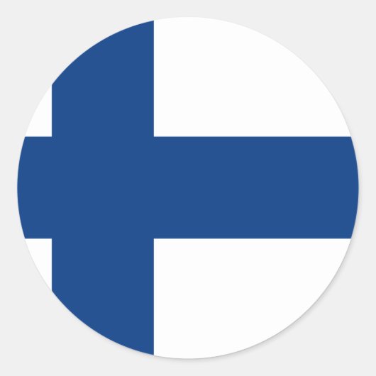 Niedrige Kosten! Finnland-Flagge Runder Aufkleber (Vorderseite)