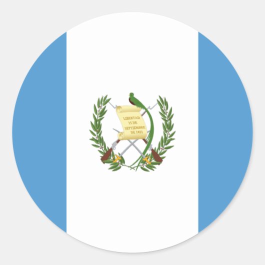 Niedrige Kosten! Flagge Guatemalas Runder Aufkleber (Vorderseite)