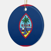 Niedrige Kosten! Guam-Flagge Keramikornament (Links)