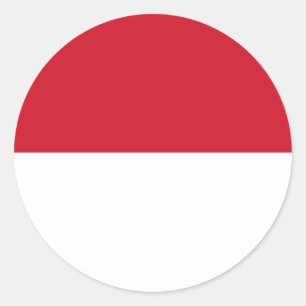 Niedrige Kosten! Indonesien-Flagge Runder Aufkleber