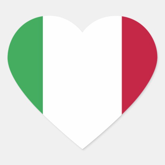 Niedrige Kosten! Italienische Flagge Herz-Aufkleber (Vorderseite)