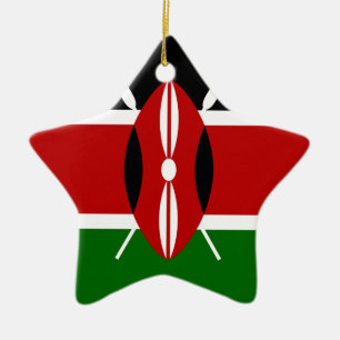Niedrige Kosten! Kenia-Flagge Keramikornament