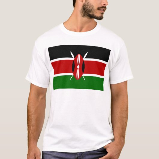 Niedrige Kosten! Kenia-Flagge T-Shirt (Vorderseite)
