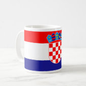 Niedrige Kosten! Kroatische Flagge Kaffeetasse (Vorderseite Links)