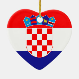 Niedrige Kosten! Kroatische Flagge Keramik Ornament