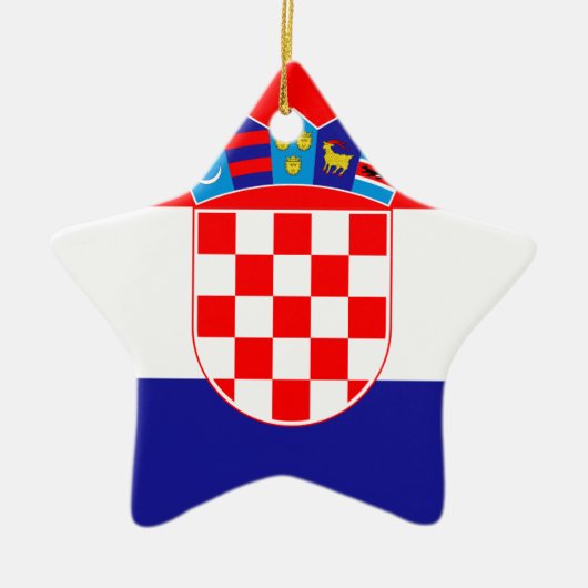 Niedrige Kosten! Kroatische Flagge Keramikornament (Vorne)
