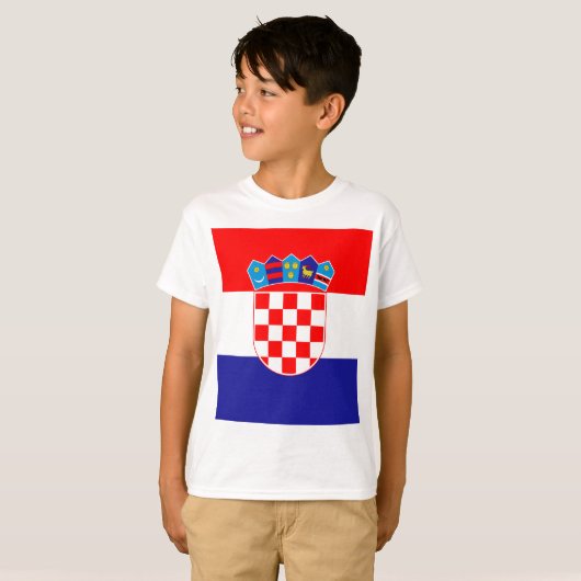 Niedrige Kosten! Kroatische Flagge T-Shirt (Vorne ganz)
