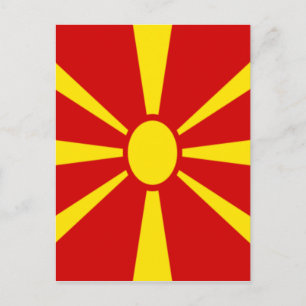 Niedrige Kosten! Mazedonien-Flagge Postkarte