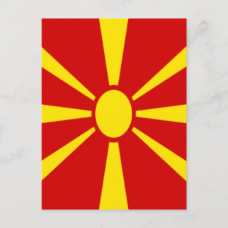Niedrige Kosten! Mazedonien-Flagge Postkarte